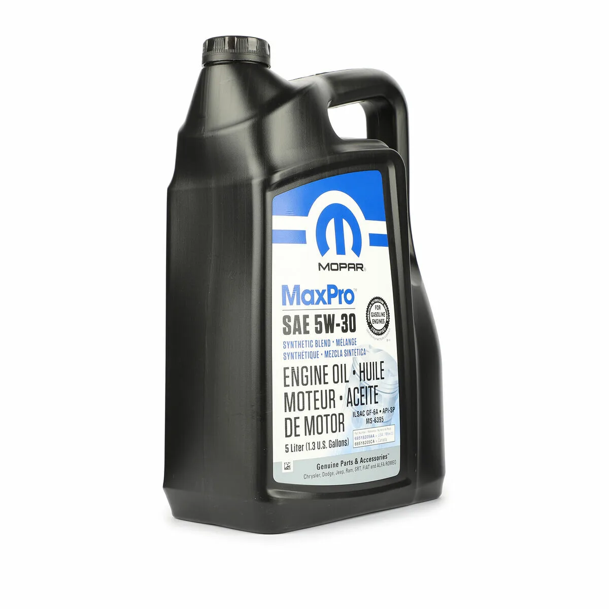Моторное масло Mopar MaxPro SAE 5W-30 68218921AC объёмом 5 л